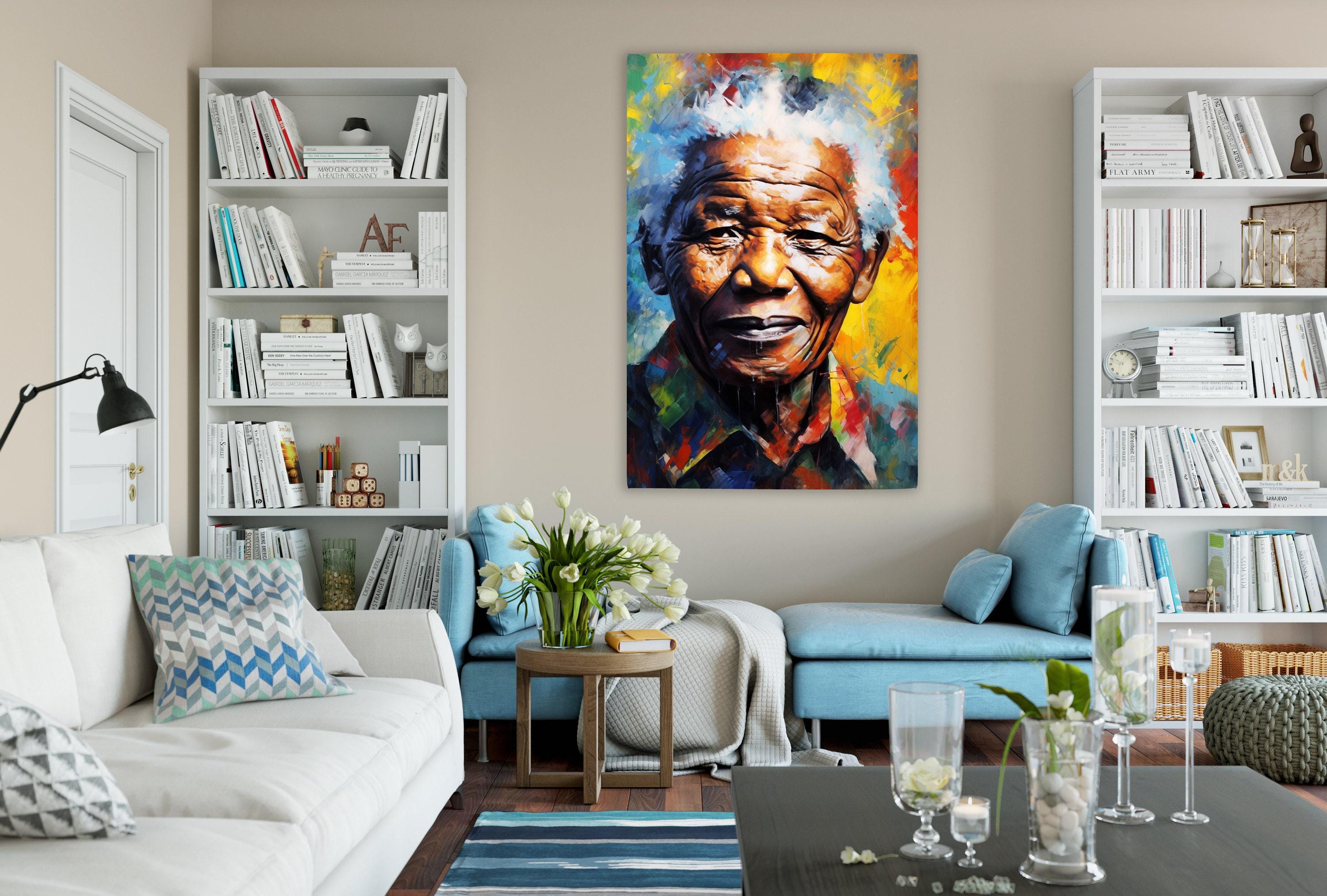 Nelson Mandela Wall Art - Extra Large Canvas Print | Gallery Wrapped, Ready to Hang