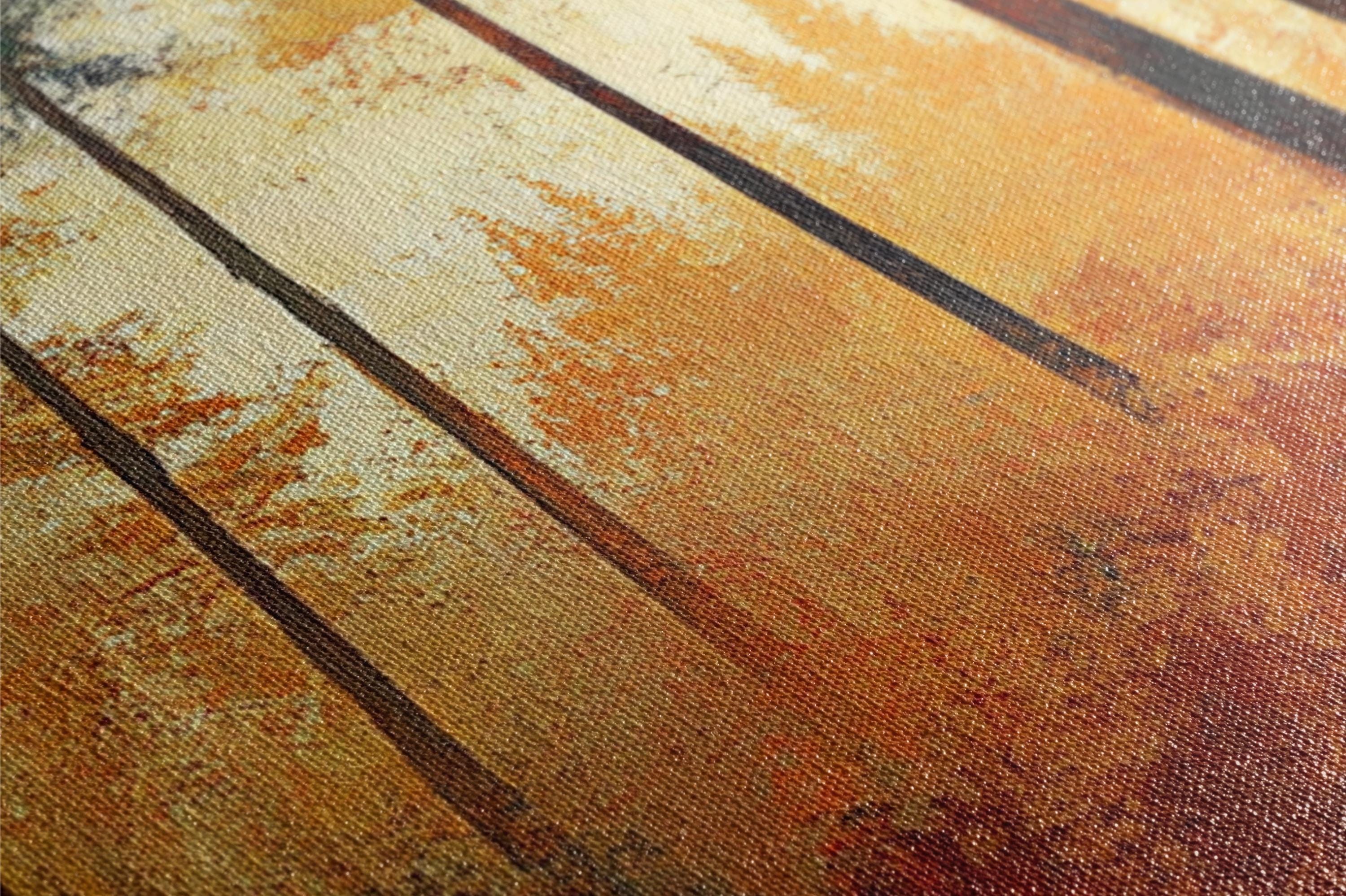 Autumn Forest Canvas - Panoramic Wall Art | Extra Large Framed Canvas, Ready to Hang