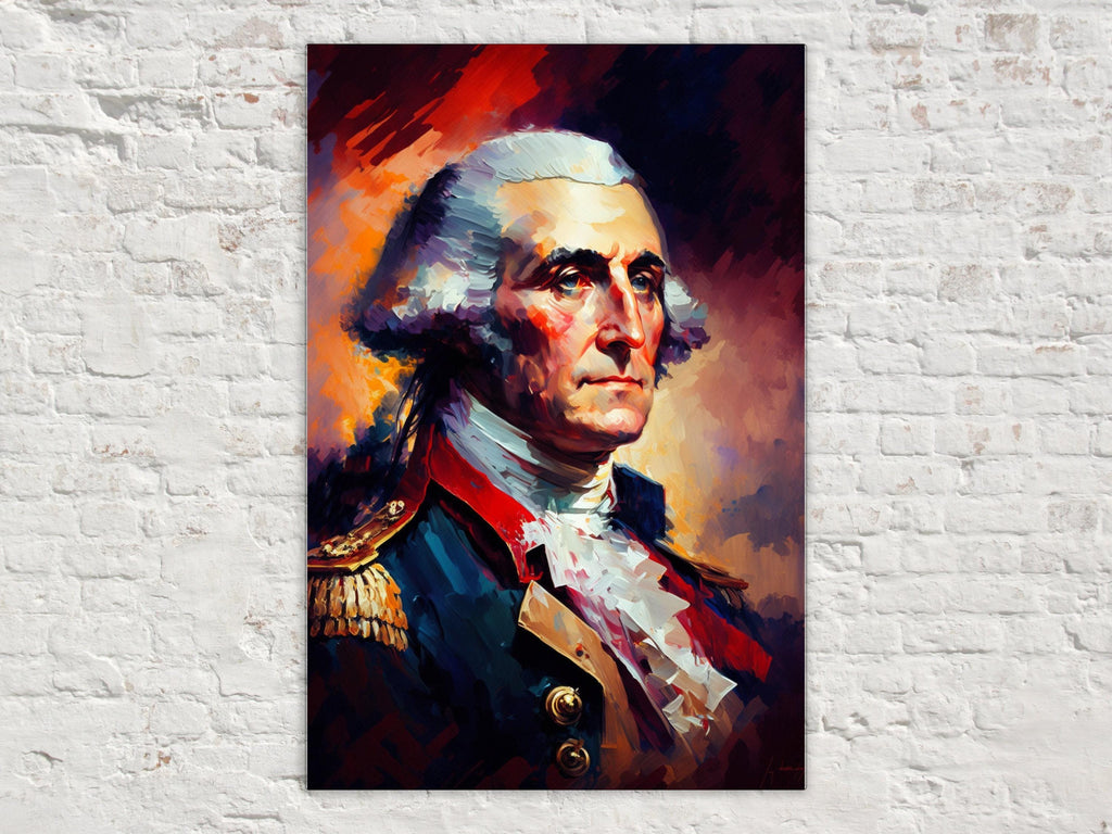 George Washington Canvas Print – Founding Father Canvas With Wood Frame Wall Art