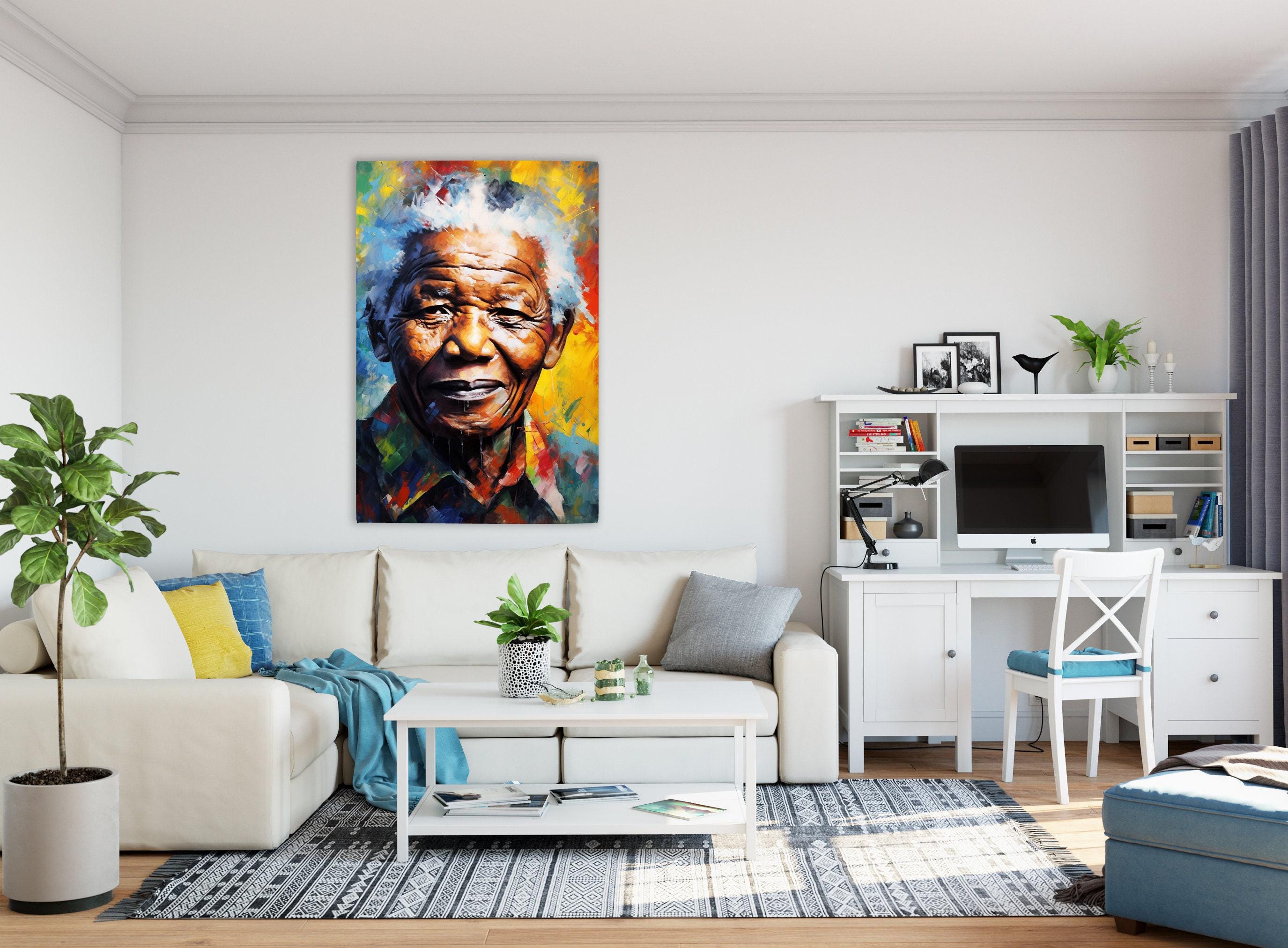 Nelson Mandela Wall Art - Extra Large Canvas Print | Gallery Wrapped, Ready to Hang