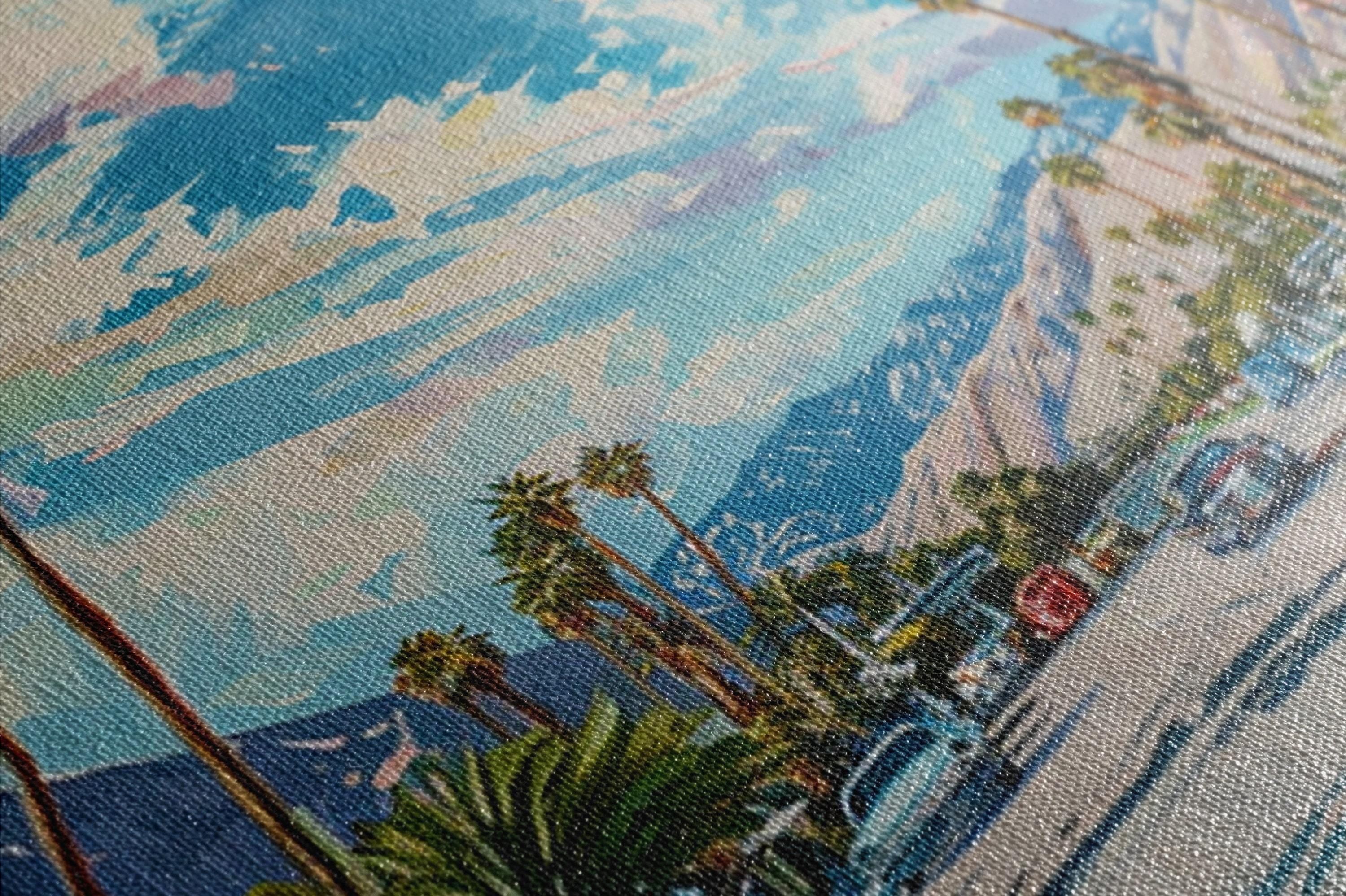 Palm Springs Canvas Art - Retro Desert Decor | Gallery Wrapped Large Wall Art Print