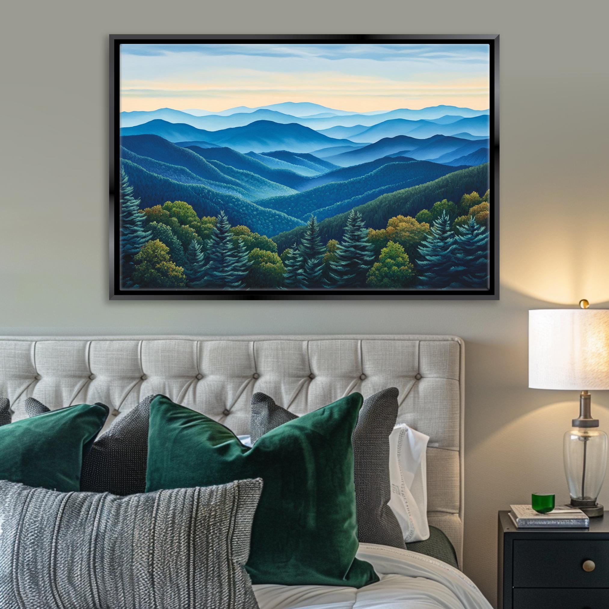 Blue Ridge Mountains Canvas - Extra Large Mountain Wall Art | Gallery Wrapped, Ready to Hang