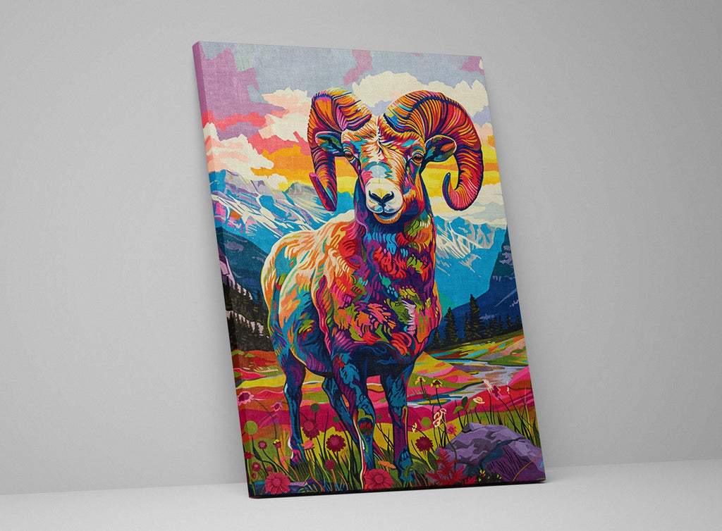 Bighorn Sheep Print - Southwest Art Print | Gallery Wrapped Canvas, Nature Wall Decor
