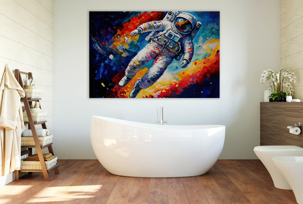 Astronaut Wall Art – Large Canvas Print | Cosmic Space Painting Decor, Ready to Hang