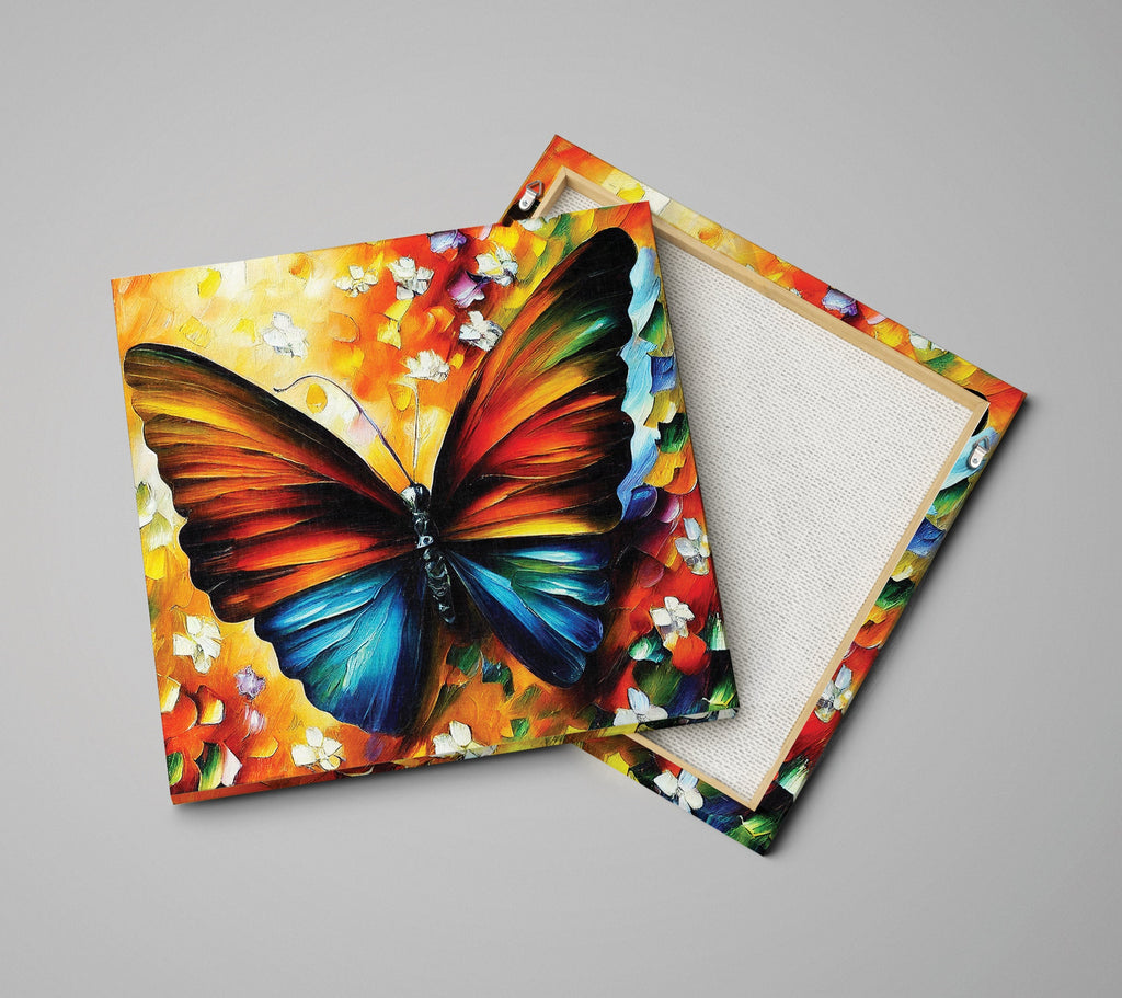 Butterfly Canvas Print – Vibrant Colorful Wall Art with Wooden Frame Canvas