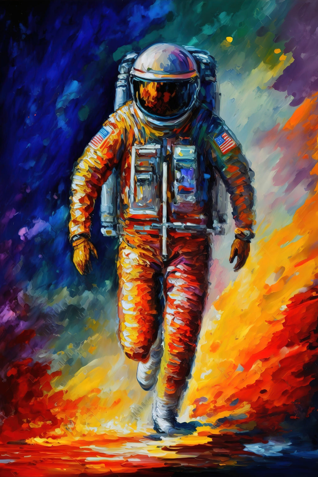 Astronaut Art Print – Moon Canvas Print | Gallery Wrapped Giclée Canvas, Ready to Hang