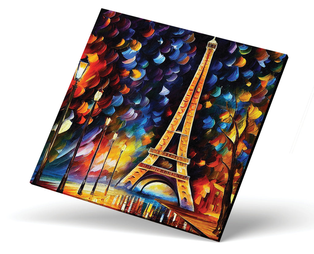 Eiffel Tower Canvas – Vibrant Paris Wall Art With Wooden Frame & Scratch Resistant Coating