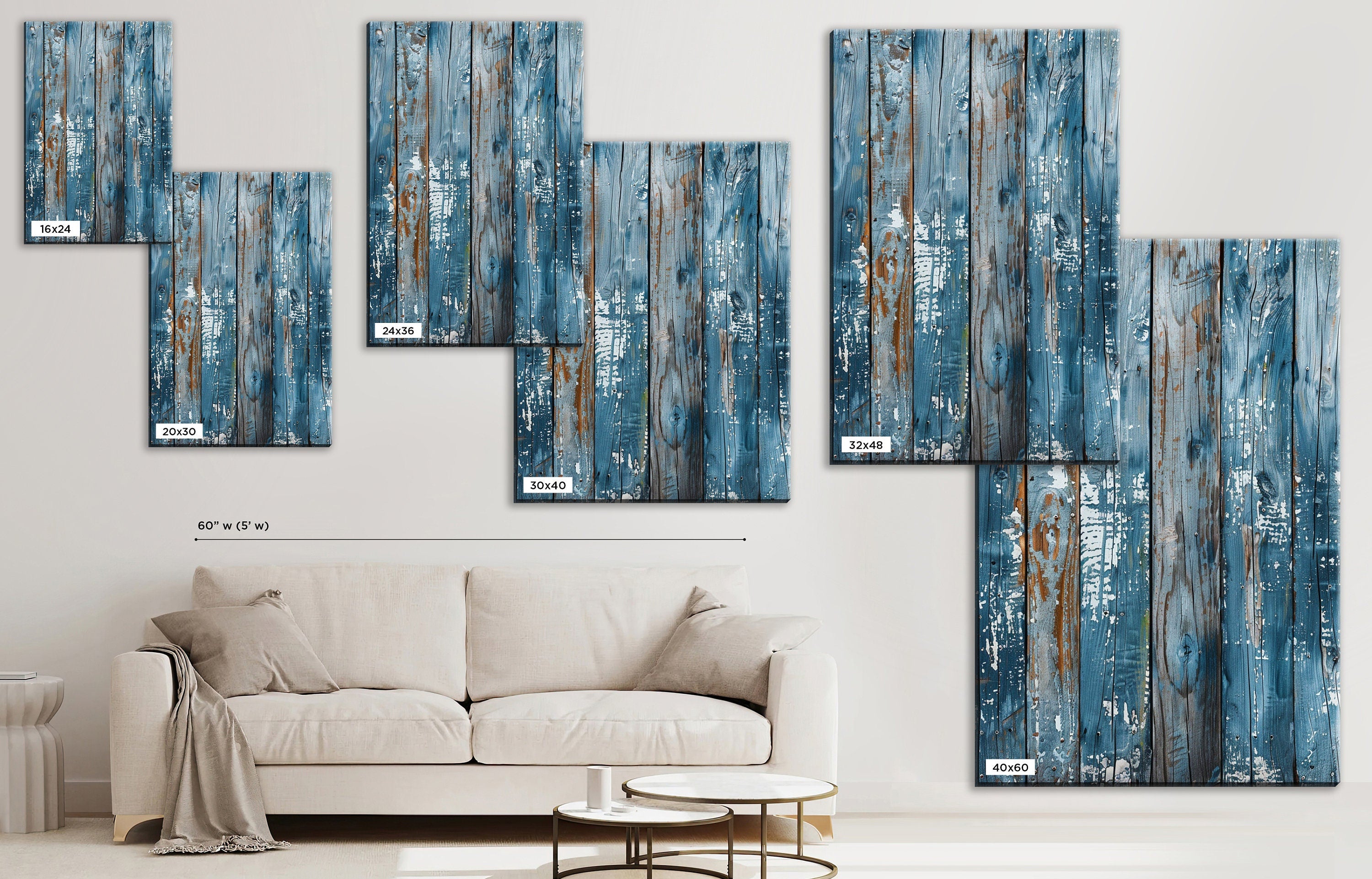Farmhouse Wall Art – Rustic Wood Canvas | Large Extra Large Canvas Art, Ready to Hang
