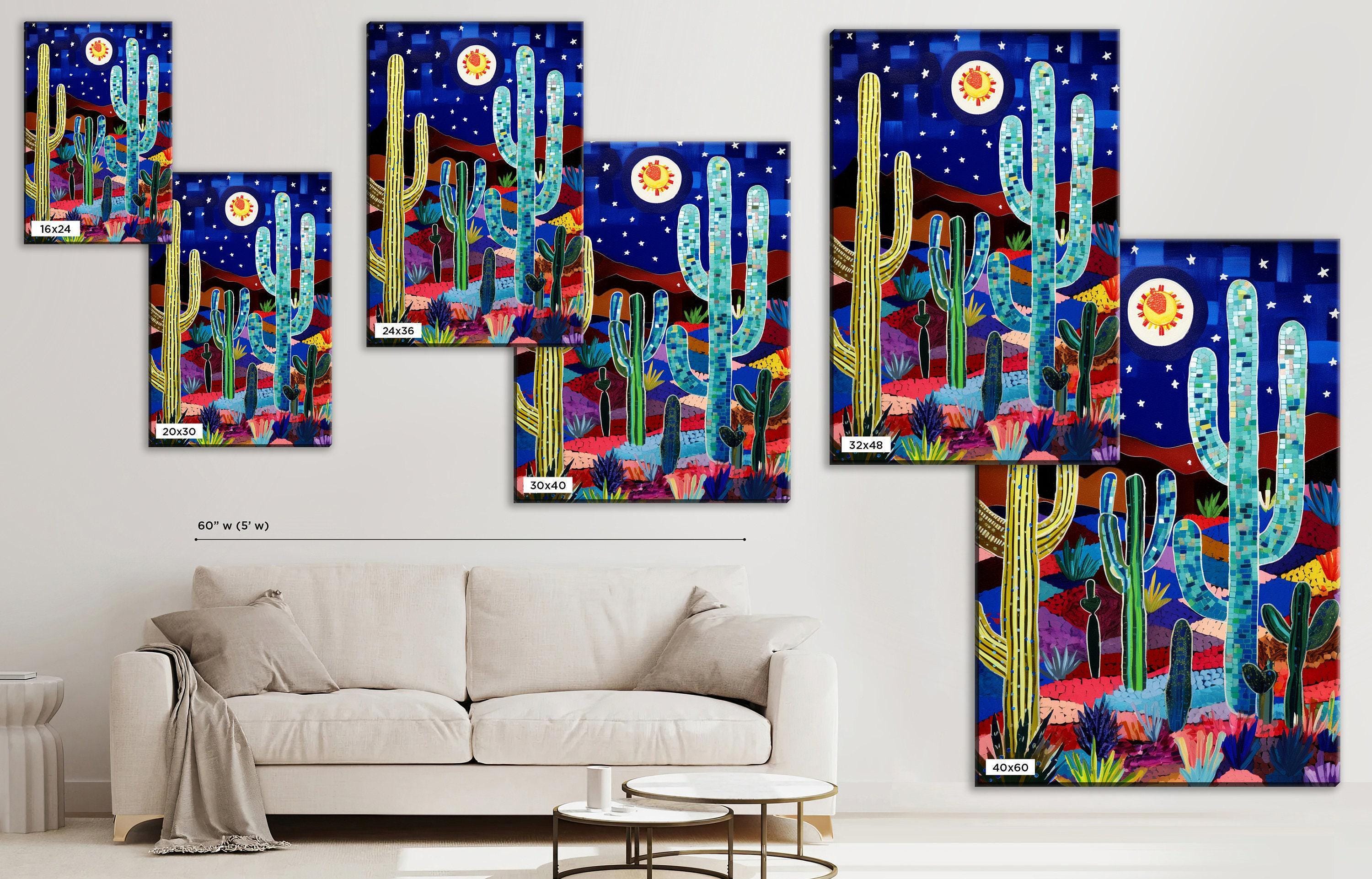 Desert Wall Art – Nocturnal Mirage Starry Night Canvas | Gallery Wrapped, Ready to Hang