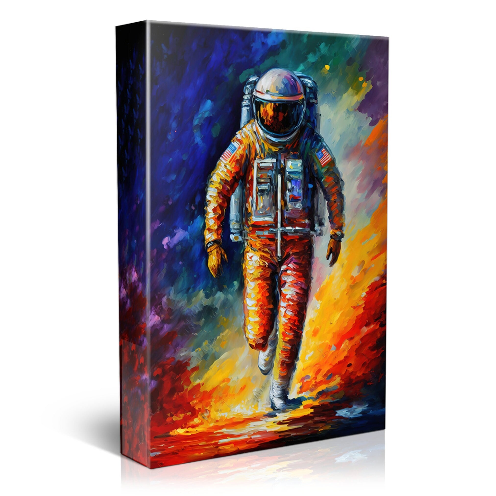 Astronaut Art Print – Moon Canvas Print | Gallery Wrapped Giclée Canvas, Ready to Hang