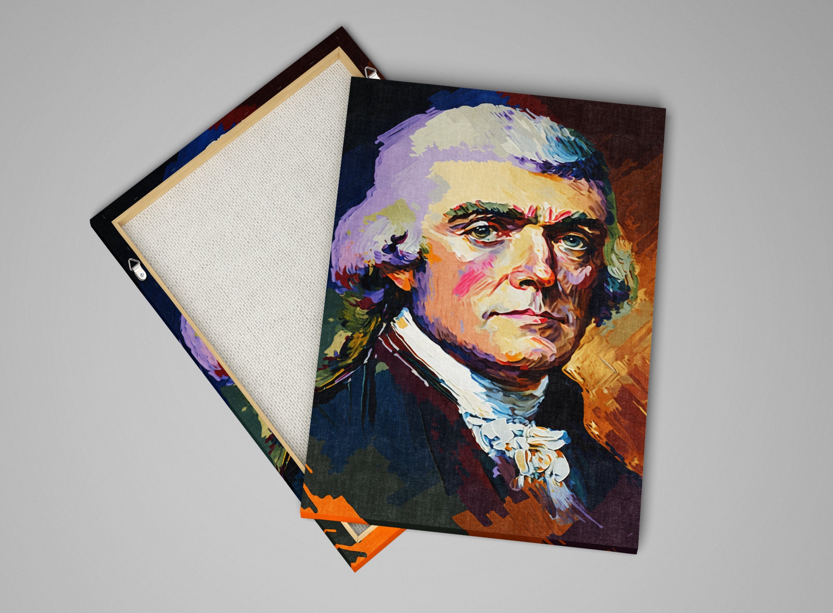 Thomas Jefferson Artwork - Gallery Wrapped Canvas Print | Ready to Hang, Large Size