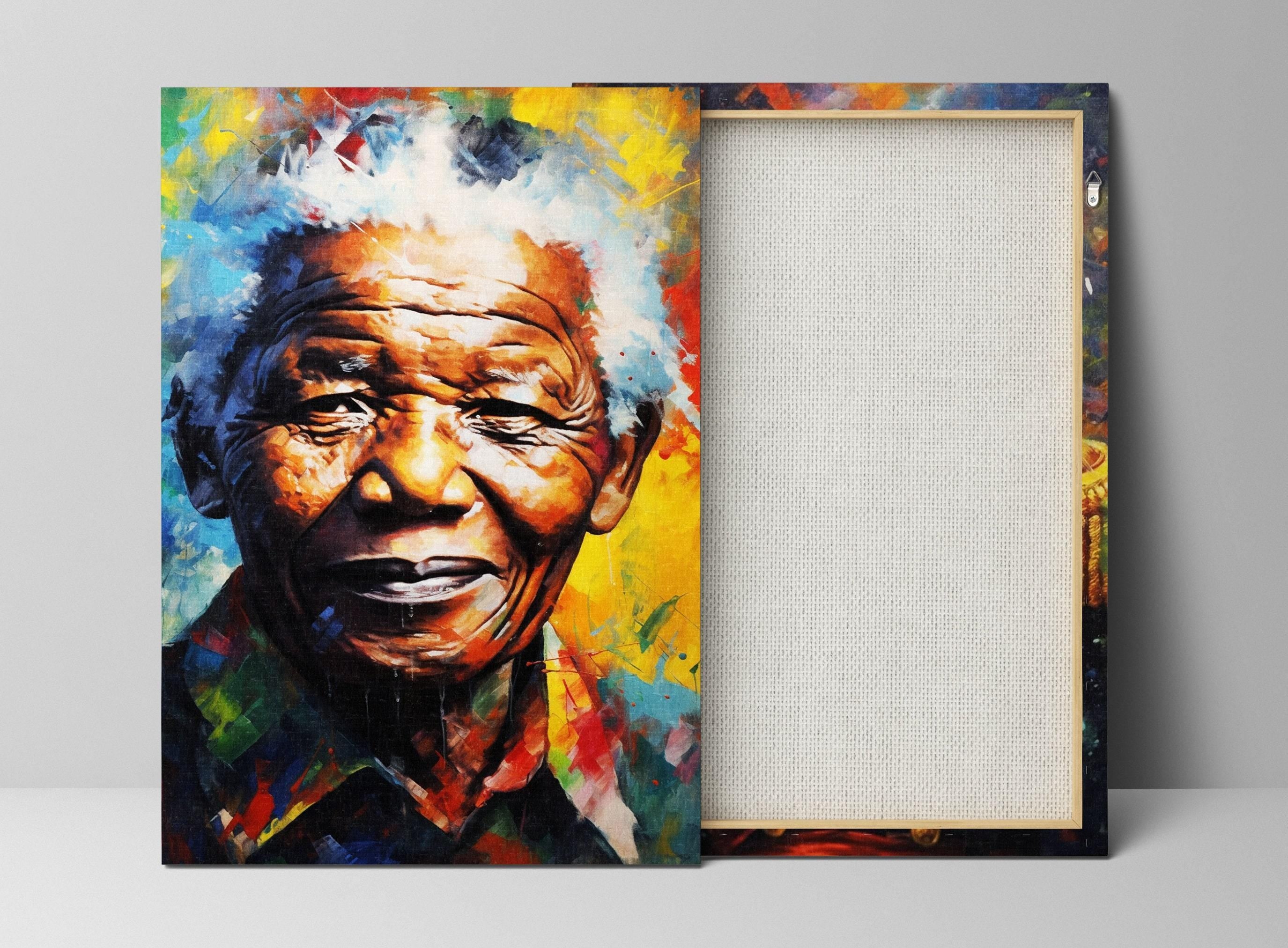 Nelson Mandela Wall Art - Extra Large Canvas Print | Gallery Wrapped, Ready to Hang