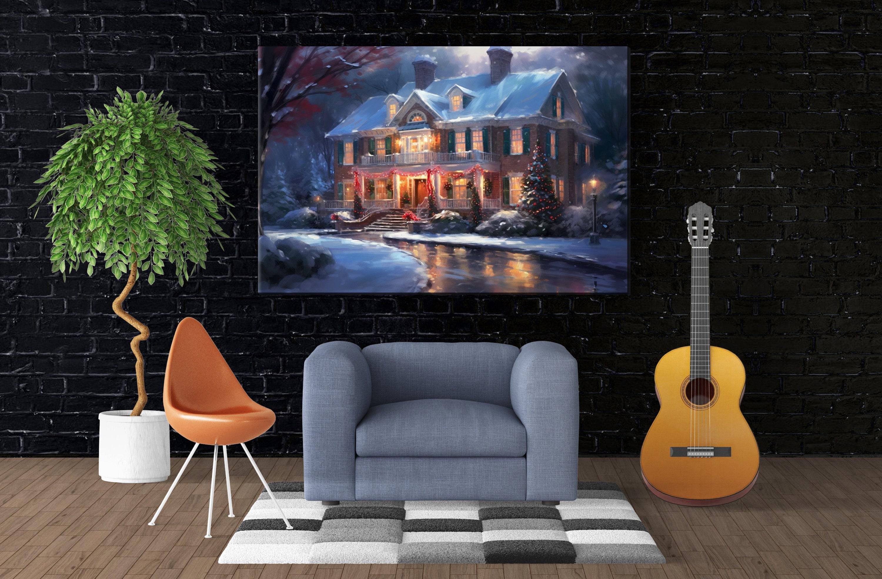 Christmas Canvas Art | Winter Wonderland Holiday Wall Decor - Scratch Resistant Extra Large Canvas Print