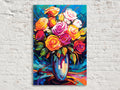 Rose Bouquet Painting - Vibrant Floral Wall Decor | Large Canvas Print