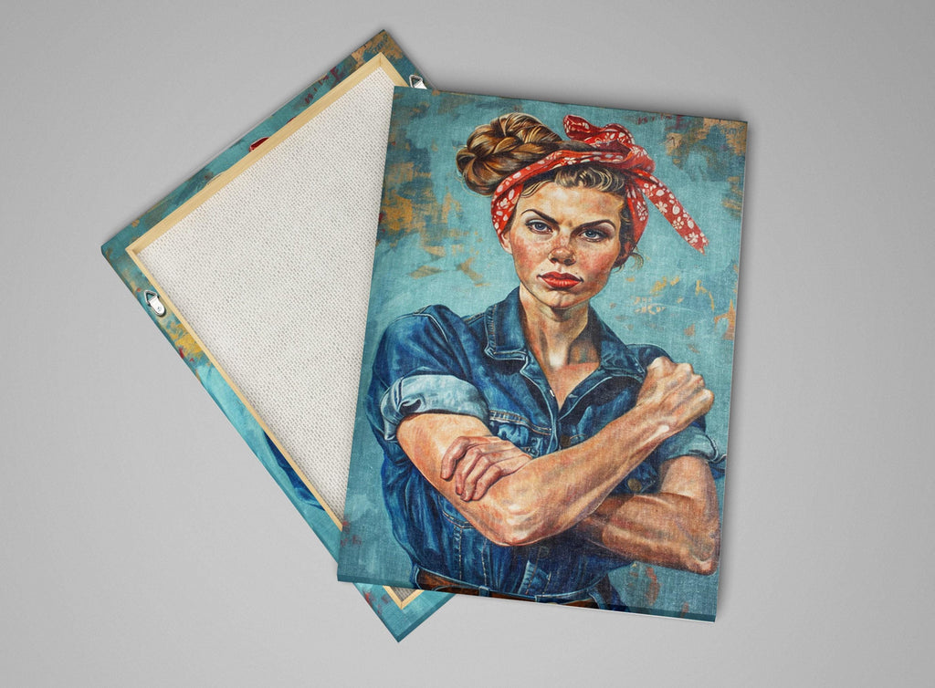 Rosie the Riveter Painting – Large Canvas Wall Art | Gallery Wrapped Canvas with Scratch Resistant Coating