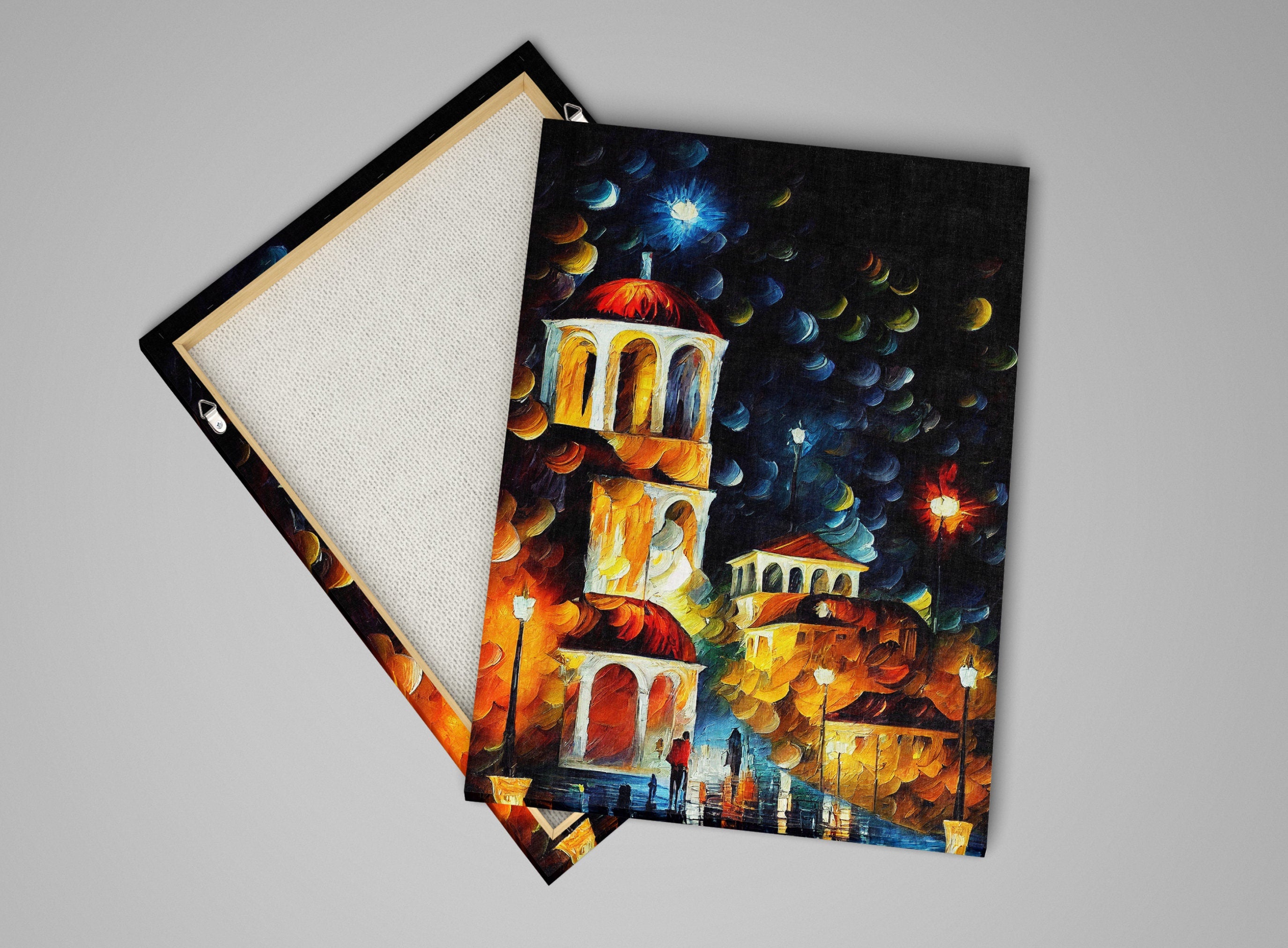 Athens Greece Canvas – High Quality Canvas Art Reproduction With Wooden Frame