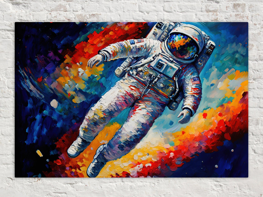Astronaut Wall Art – Large Canvas Print | Cosmic Space Painting Decor, Ready to Hang