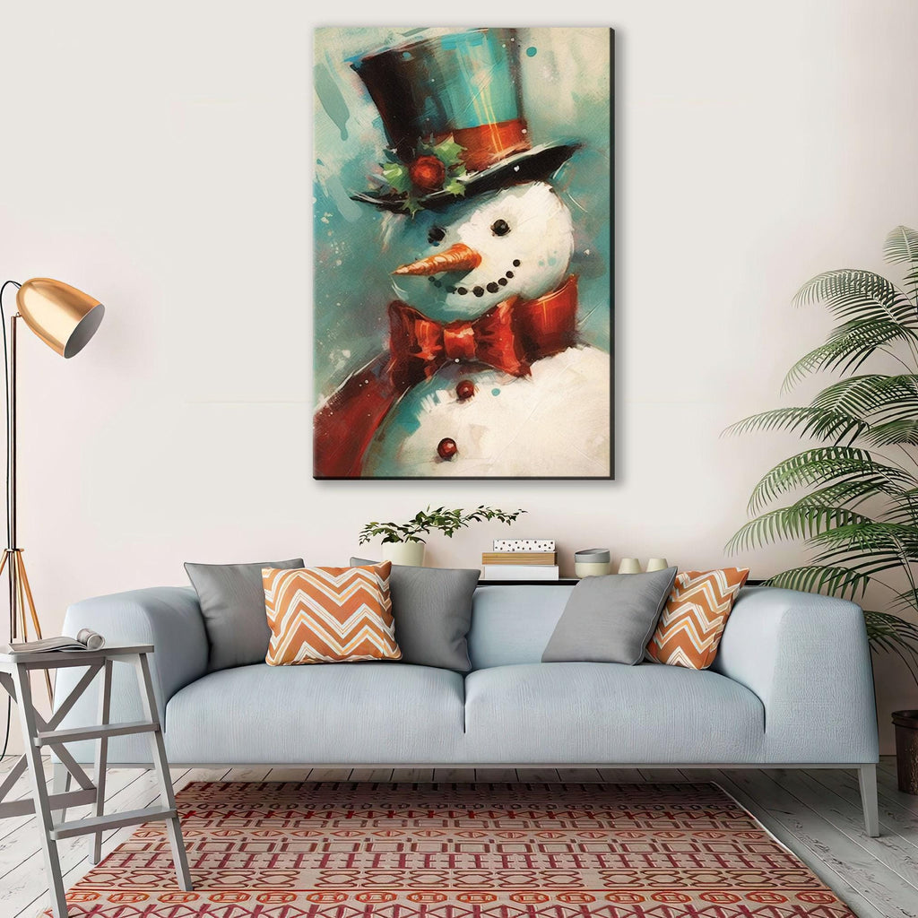 Frosty the Snowman Painting – Holiday Canvas Art | Gallery Wrapped, Ready to Hang