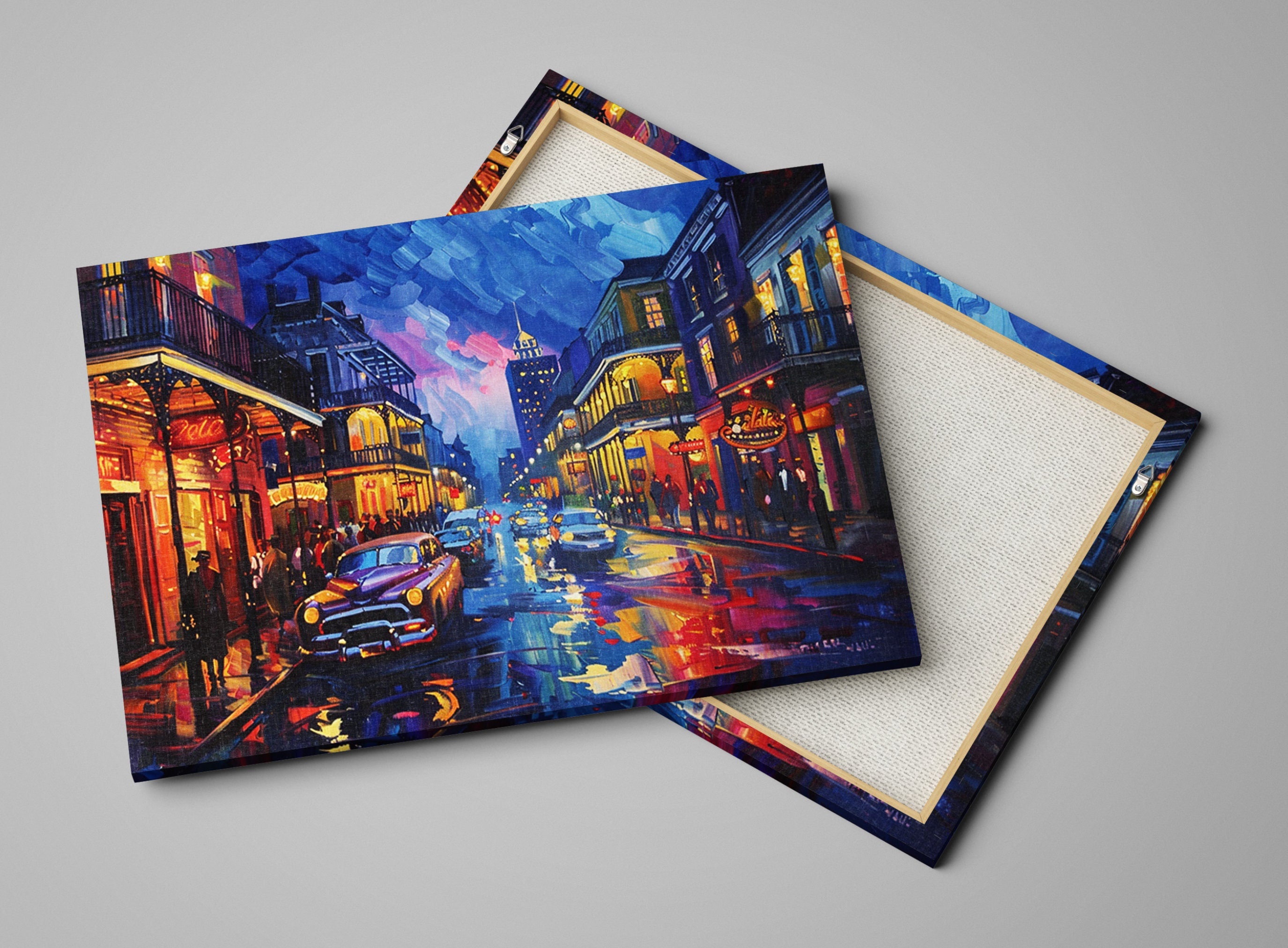 French Quarter Wall Art – Vintage New Orleans Canvas | Large Gallery Wrapped Print