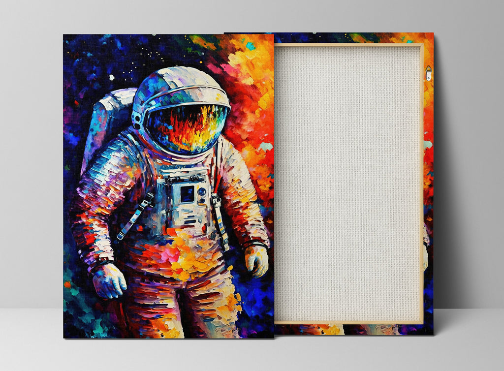 Astronaut Art Print – Colorful Space Art Canvas | Gallery Wrapped Ready to Hang