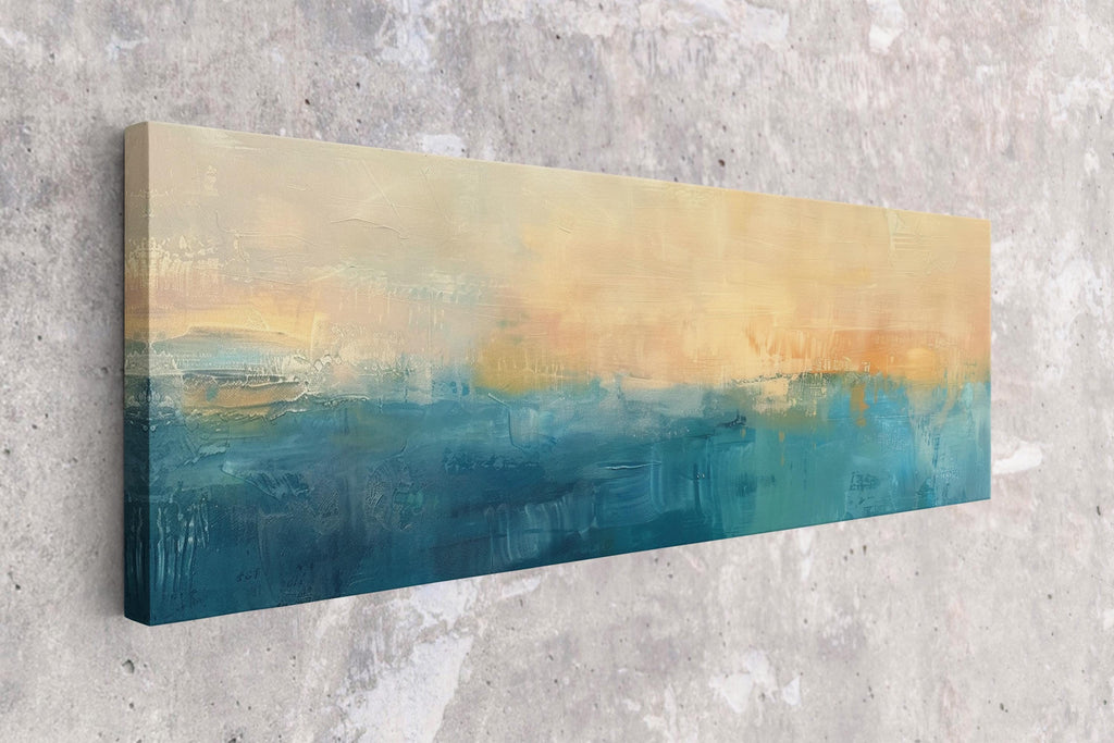 a painting on the wall of a room