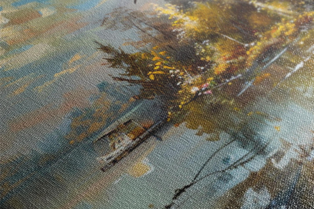 a close up of a painting of a tree