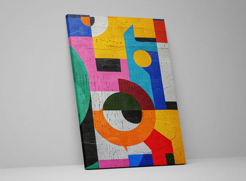 Abstract Brutalism Artwork - Large Abstract Art | Gallery Wrapped Canvas Print
