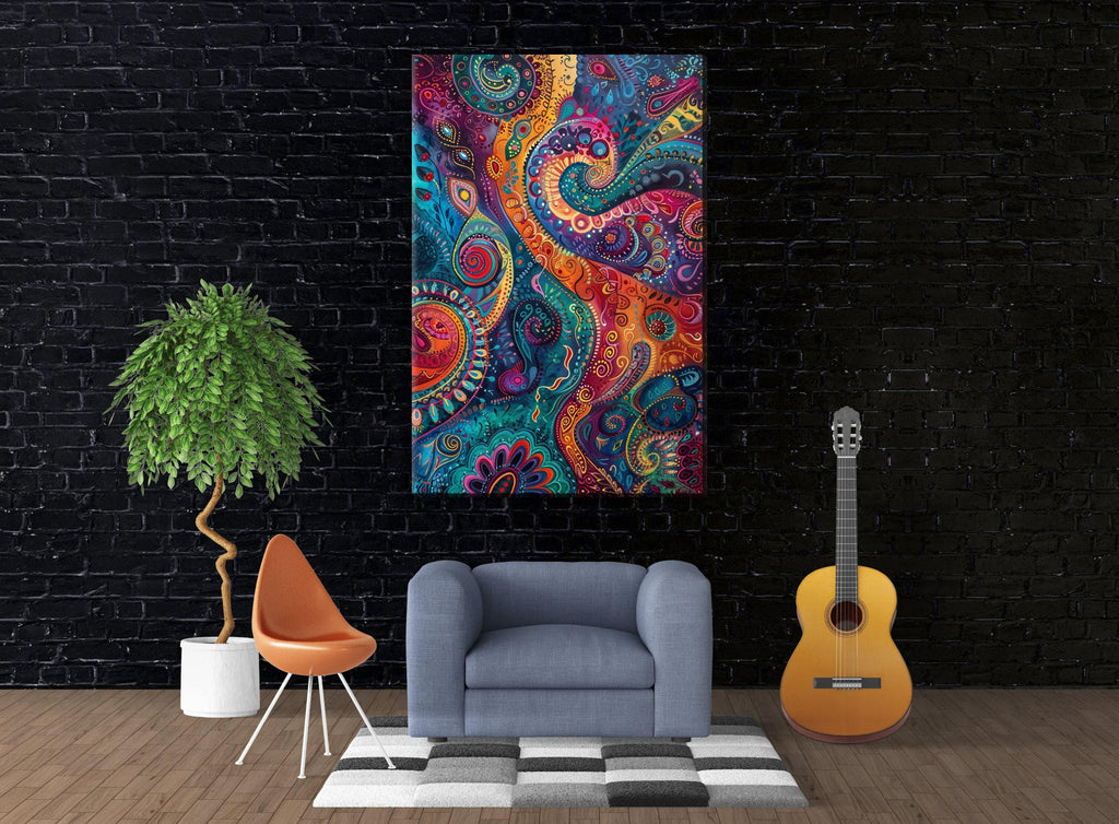 Bohemian Abstract Canvas - Large Wall Art | Gallery Wrapped Canvas, Ready to Hang