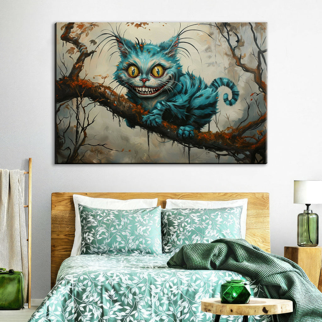 Cheshire Cat Wall Art - Gallery Wrapped Canvas Print with Scratch Resistant Coating
