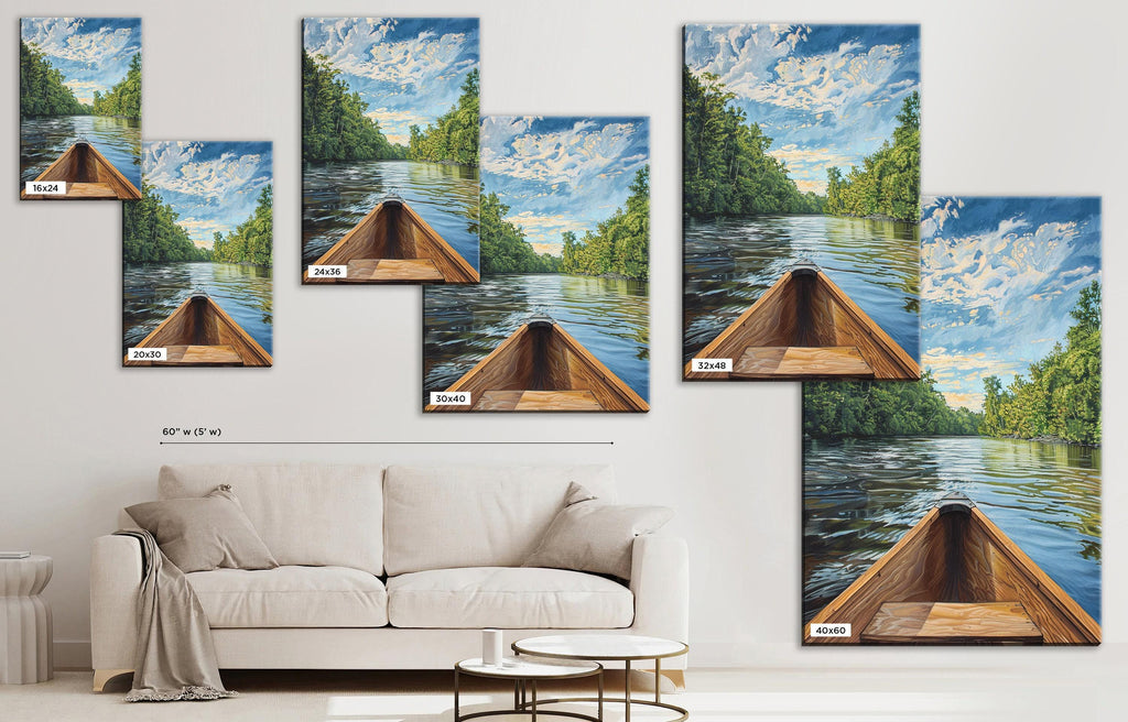 Canoe Wall Art – Large Canvas Art | Tranquil Waters Canvas, Gallery Wrapped