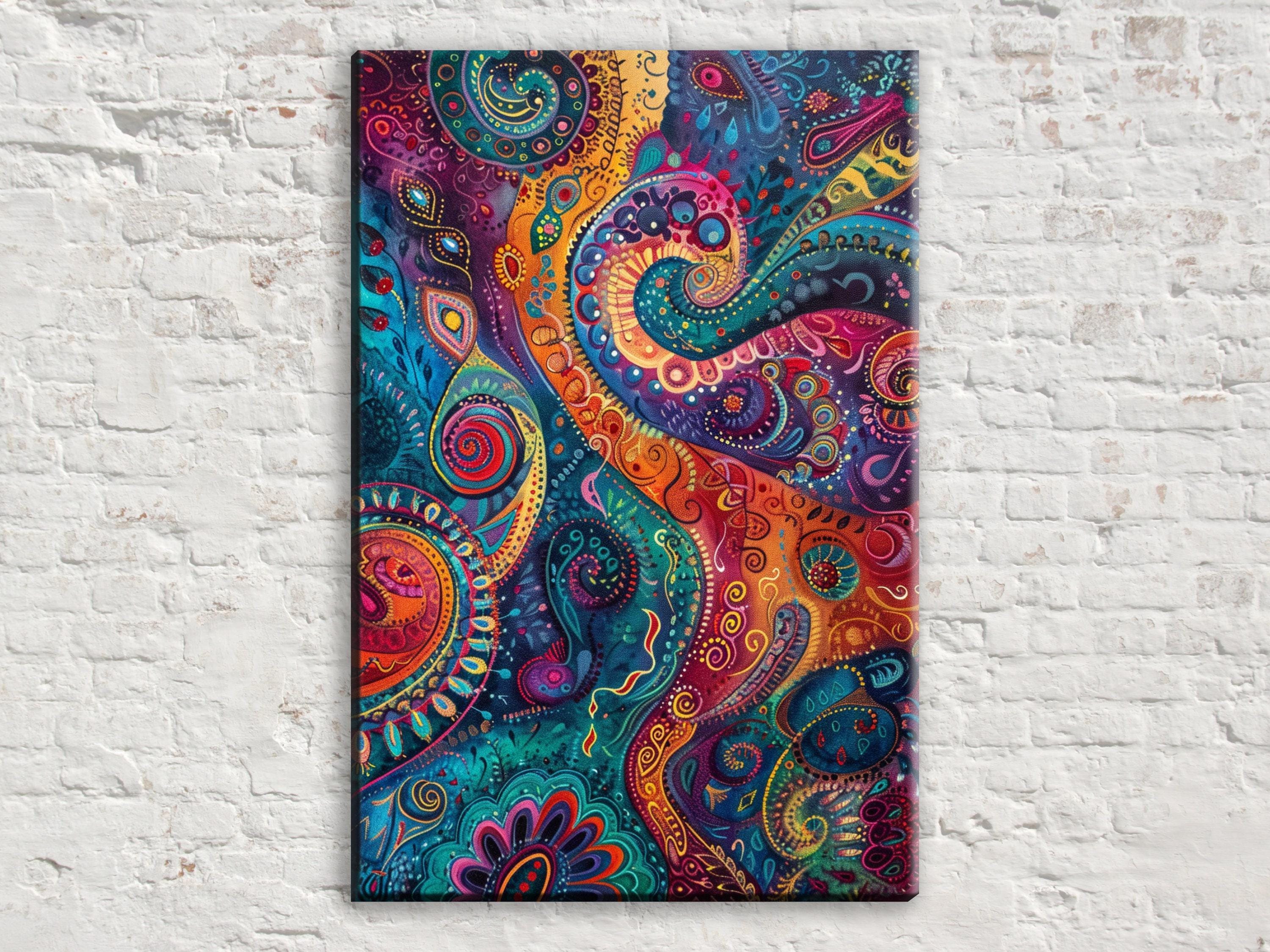 Bohemian Abstract Canvas - Large Wall Art | Gallery Wrapped Canvas, Ready to Hang