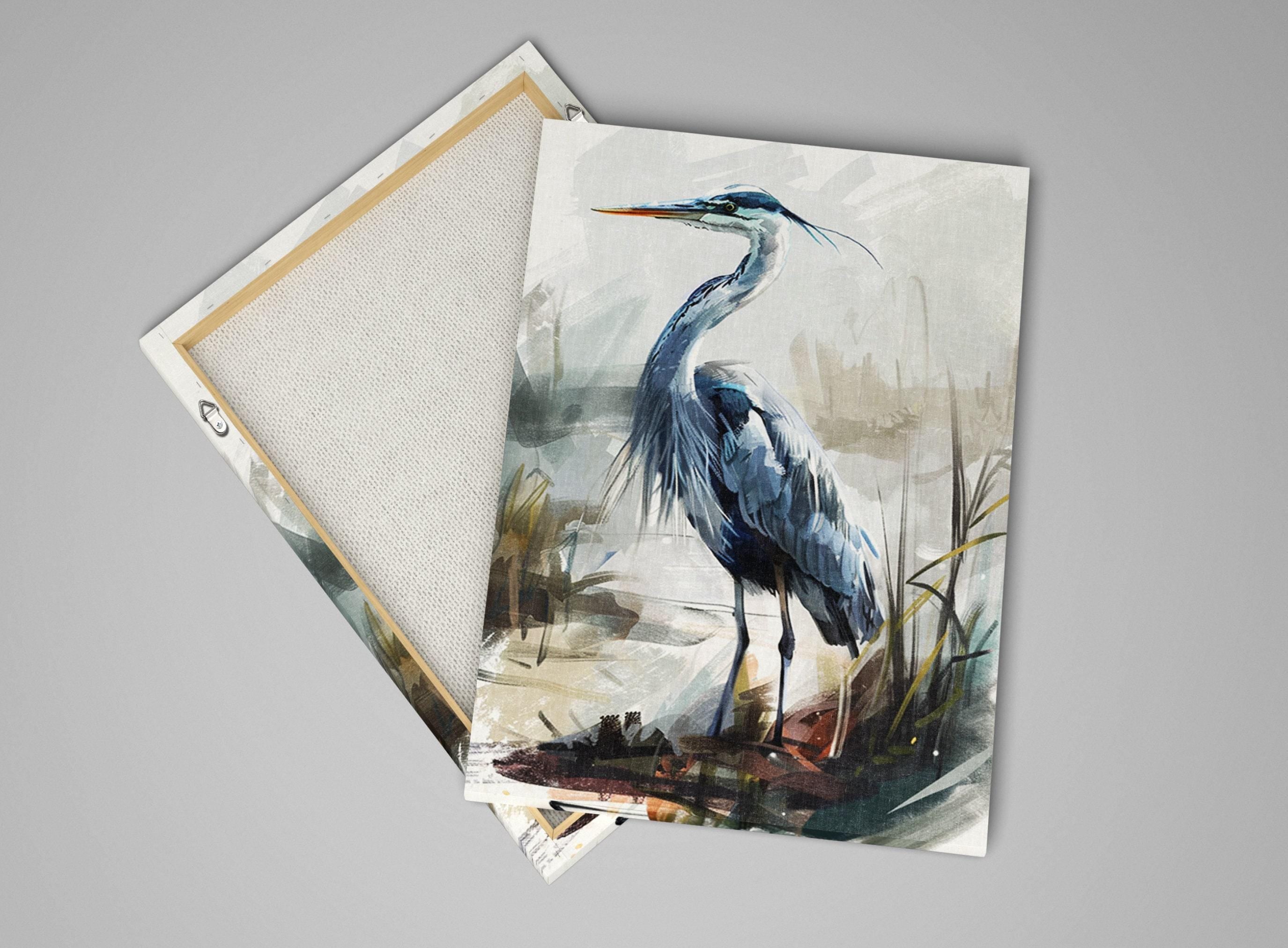 Blue Heron Wall Art – Large Canvas Art | Gallery Wrapped Canvas Print