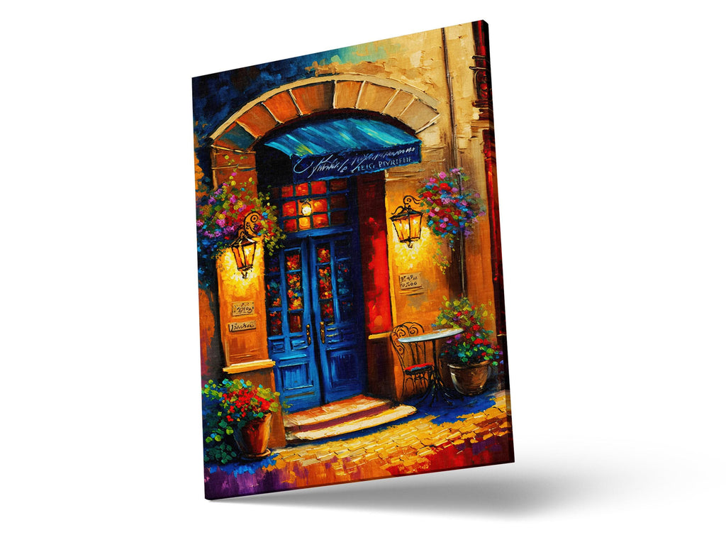 Paris Painting Canvas – Colorful Parisian Canvas Art with Wooden Frame & Fade Resistant Ink