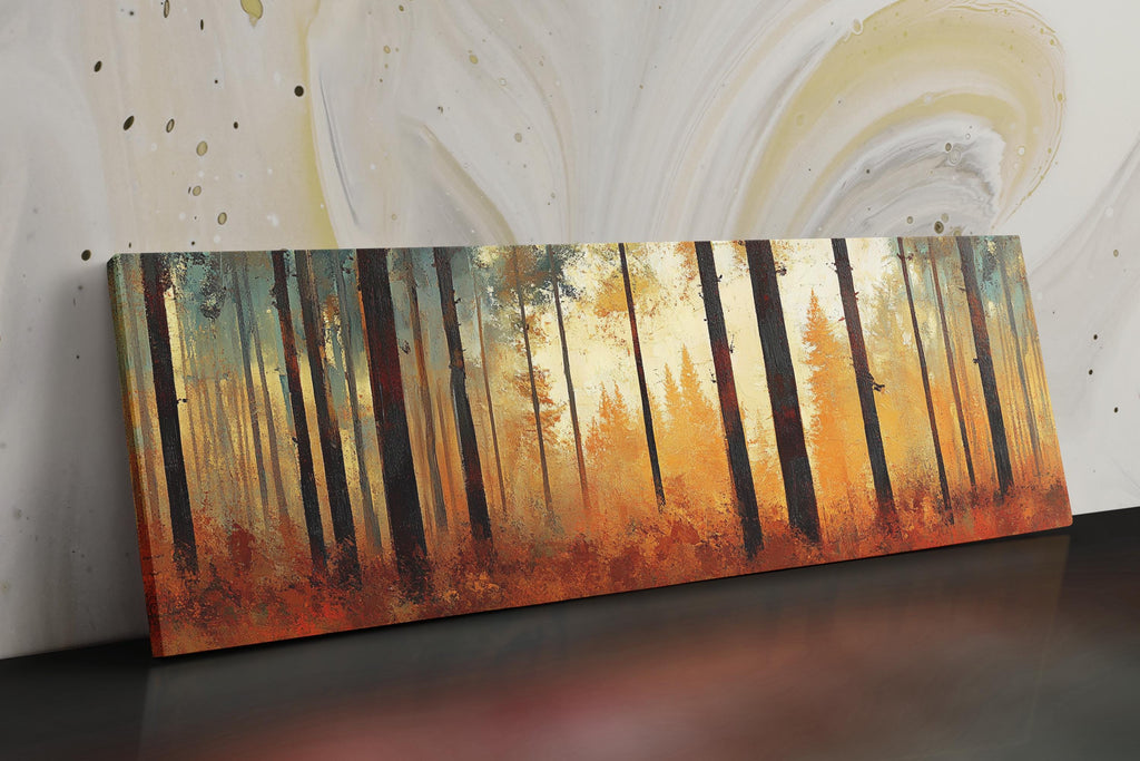 Autumn Forest Canvas - Panoramic Wall Art | Extra Large Framed Canvas, Ready to Hang