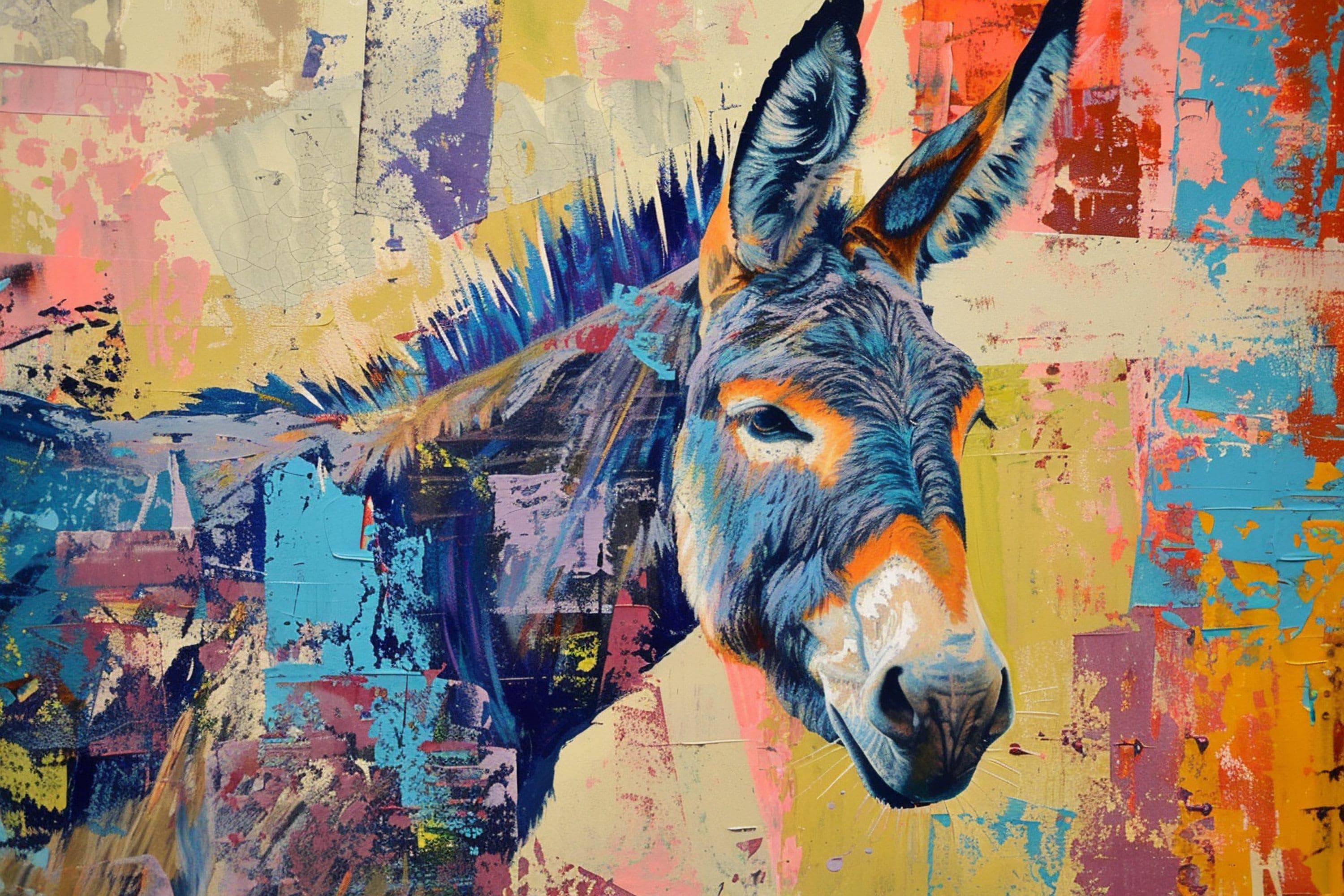 Donkey Pop Art - Large Canvas Art | Gallery Wrapped Canvas, Ready to Hang