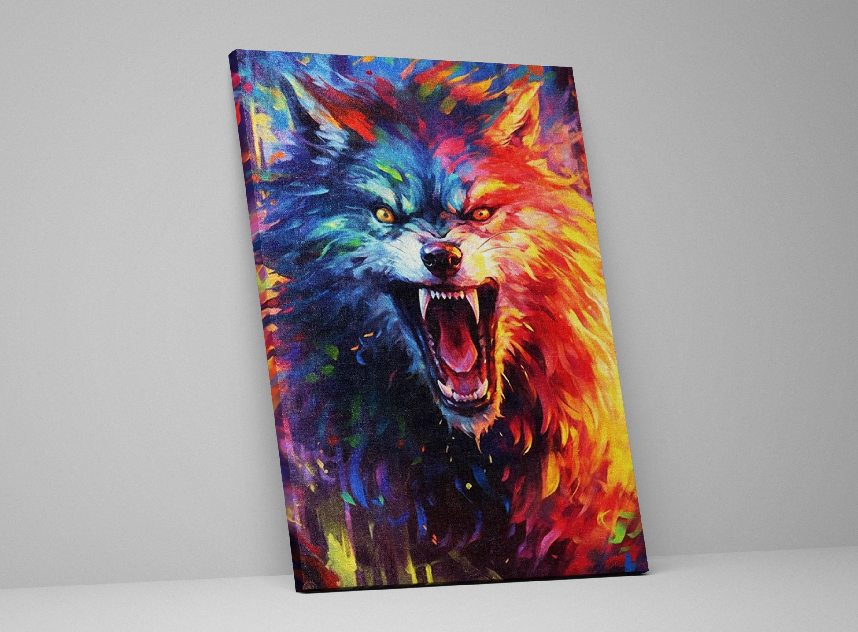 Werewolf Halloween Decor - Large Gallery Wrapped Canvas Print | Spooky Wall Art