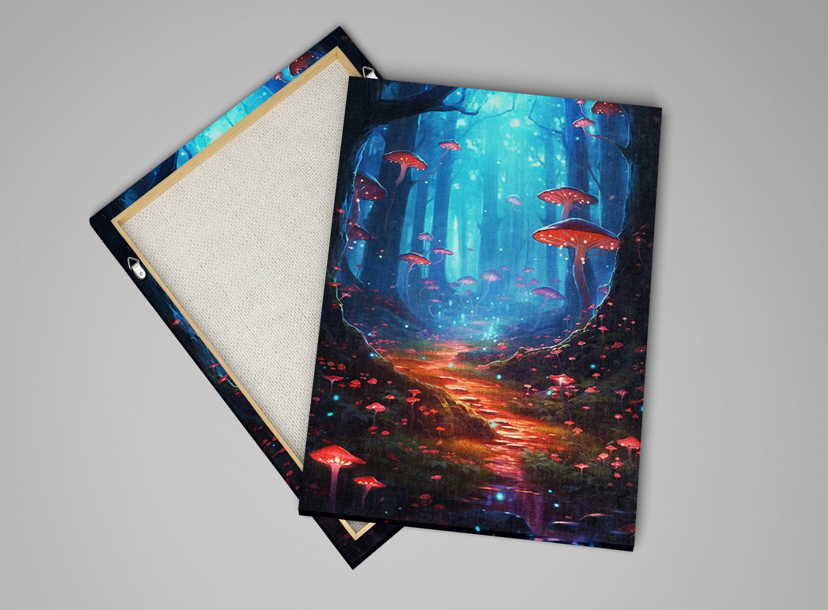 Canvas Wall Art – Enchanted Forest Print on Gallery Wrapped Canvas, Extra Large