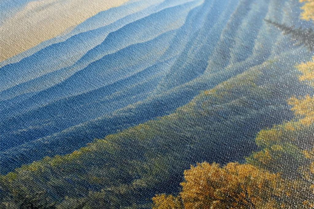 Smoky Mountains Wall Art | Framed Canvas Print, Extra Large Mountain Landscape Ready to Hang