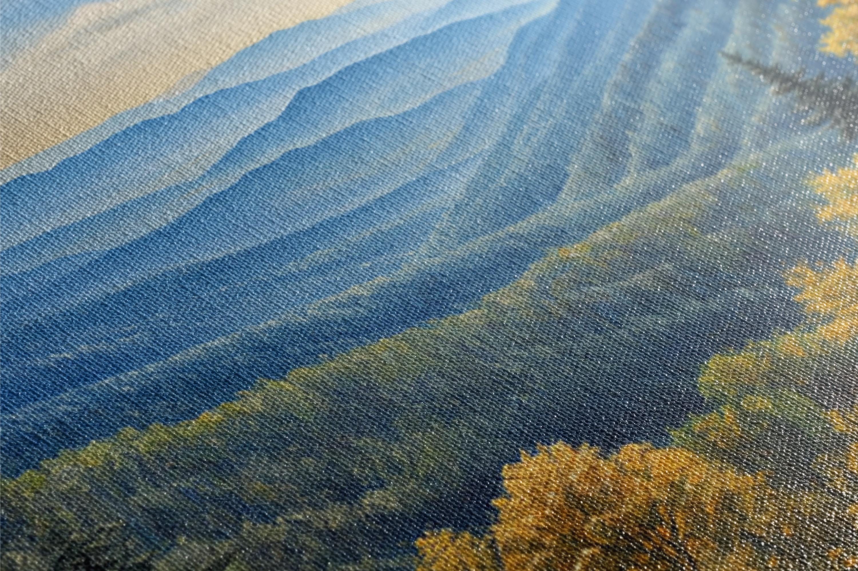 Smoky Mountains Wall Art | Framed Canvas Print, Extra Large Mountain Landscape Ready to Hang