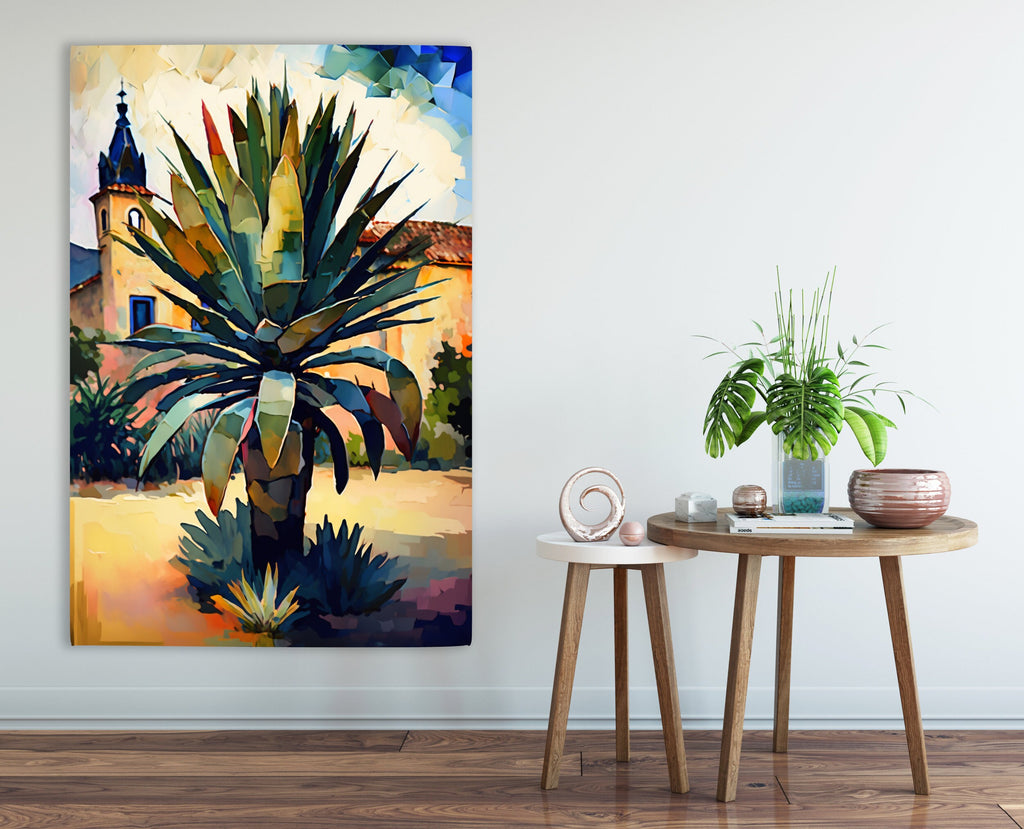 Cactus Desert Canvas | Large Giclee Art Print - Southwest Wall Art Decor