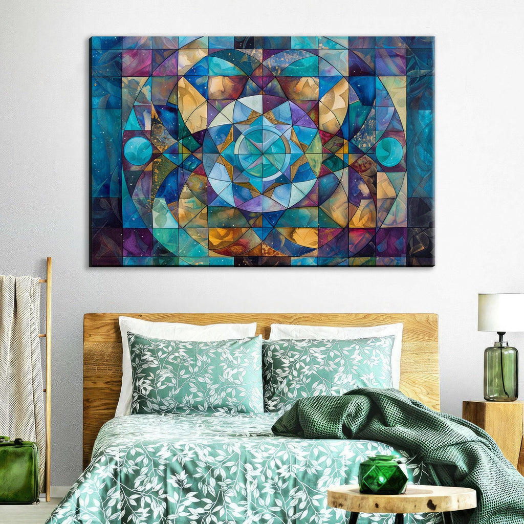 Sacred Geometry Art – Extra Large Canvas Wall Art | Gallery Wrapped Spiritual Canvas Print