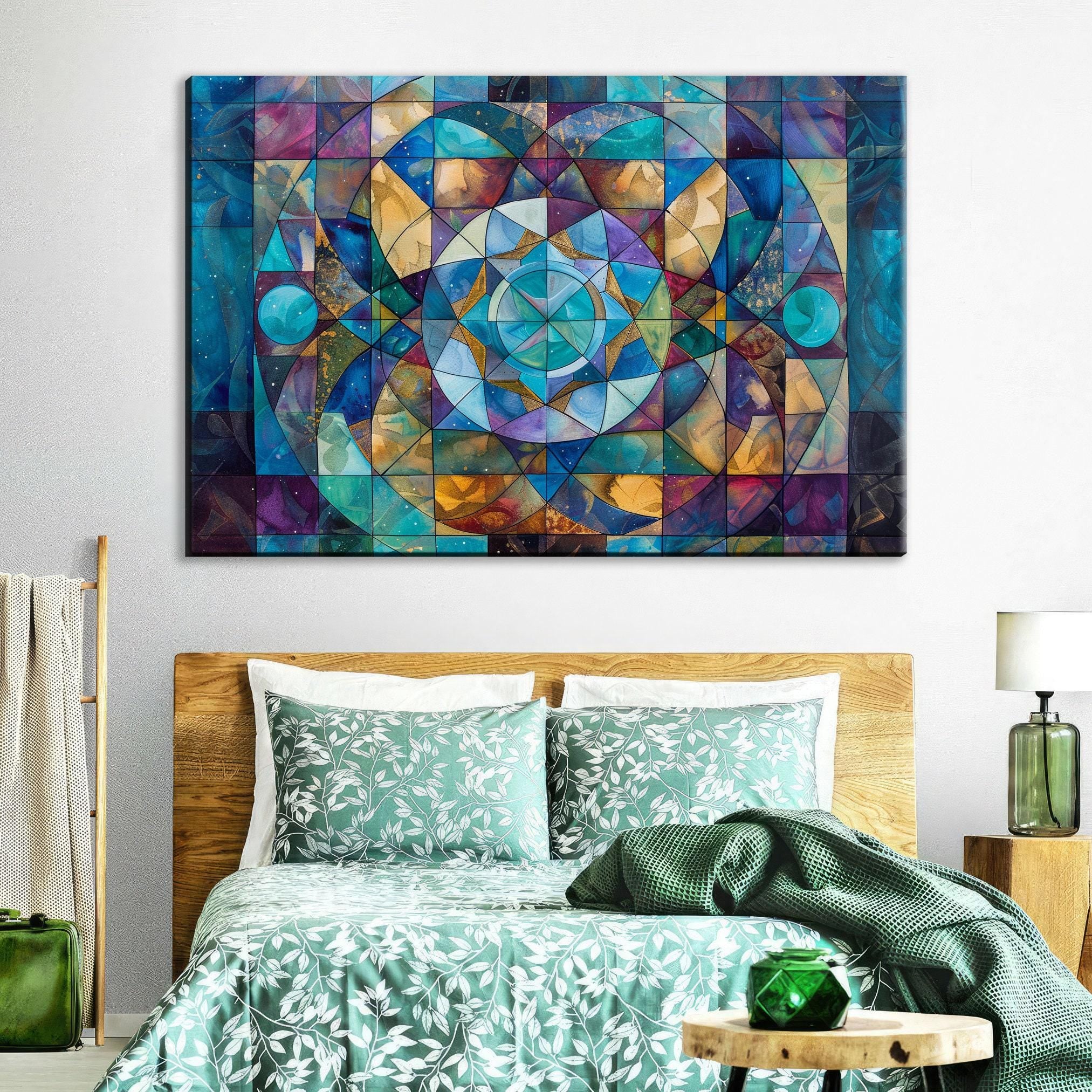 Sacred Geometry Art – Extra Large Canvas Wall Art | Gallery Wrapped Spiritual Canvas Print