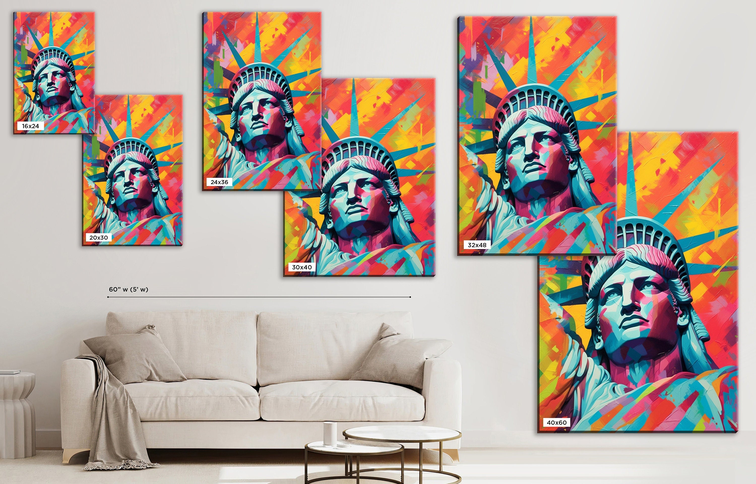 Statue of Liberty Wall Art – Large Canvas Art | Historic Landmark Canvas Print