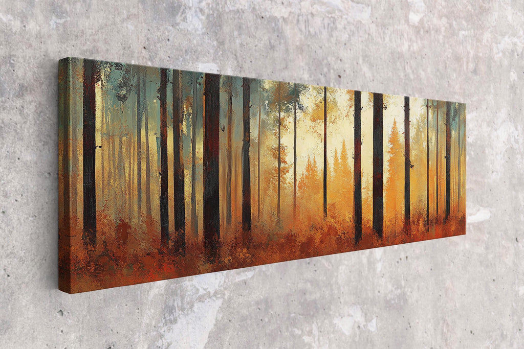 Autumn Forest Canvas - Panoramic Wall Art | Extra Large Framed Canvas, Ready to Hang