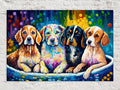 Dog Bath Art – Vibrant Colorful Dog Wall Art Canvas | Playful Pet Decor