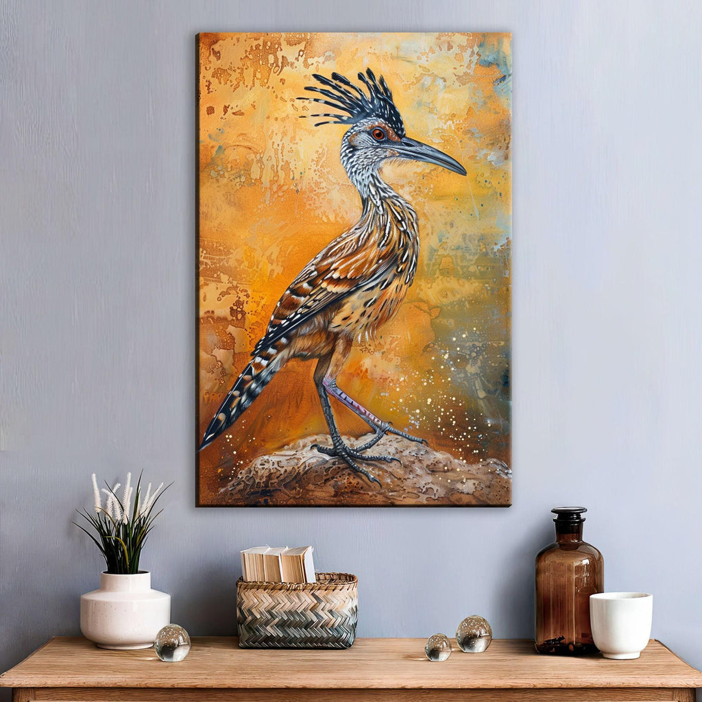 Roadrunner Canvas Art – Southwestern Wall Art | Large Gallery Wrapped Canvas Print