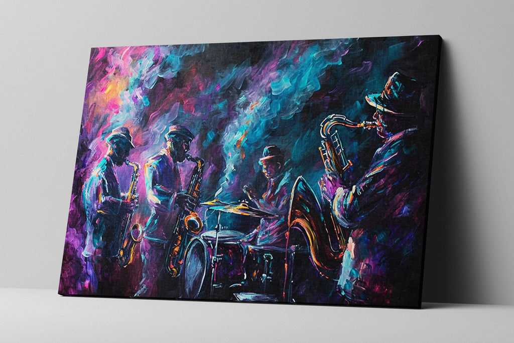 Jazz Wall Art – Abstract Jazz Canvas | Extra Large Gallery Wrapped Canvas Print