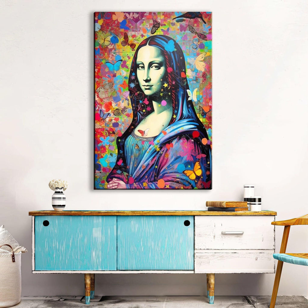 Mona Lisa Pop Art - Large Canvas Art | Vibrant Wall Decor | Gallery Ready Artwork