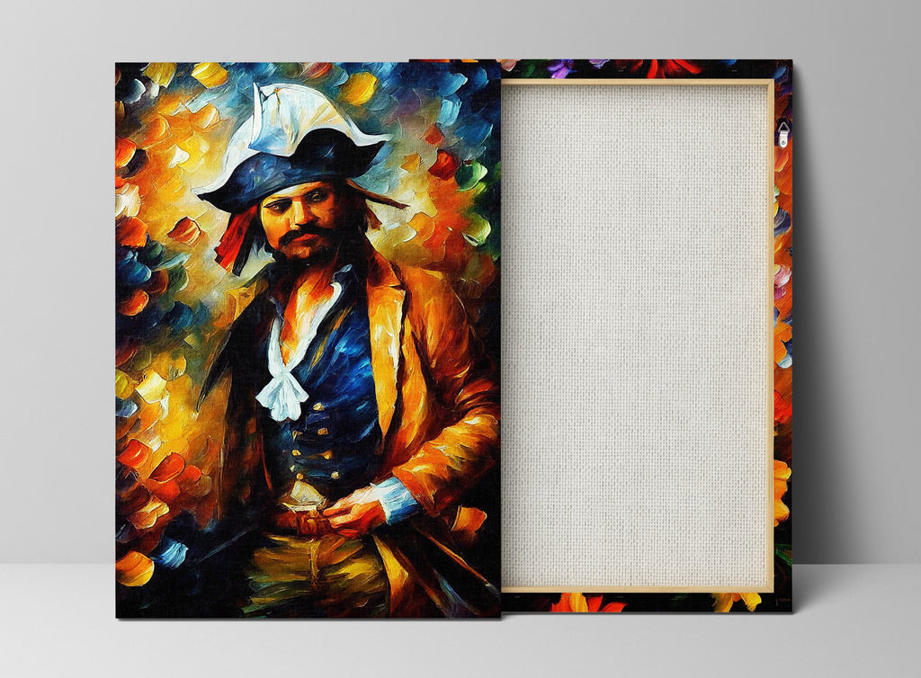 Pirate Canvas Wall Art – Colorful Oil Painting Print With Scratch Resistant Coating