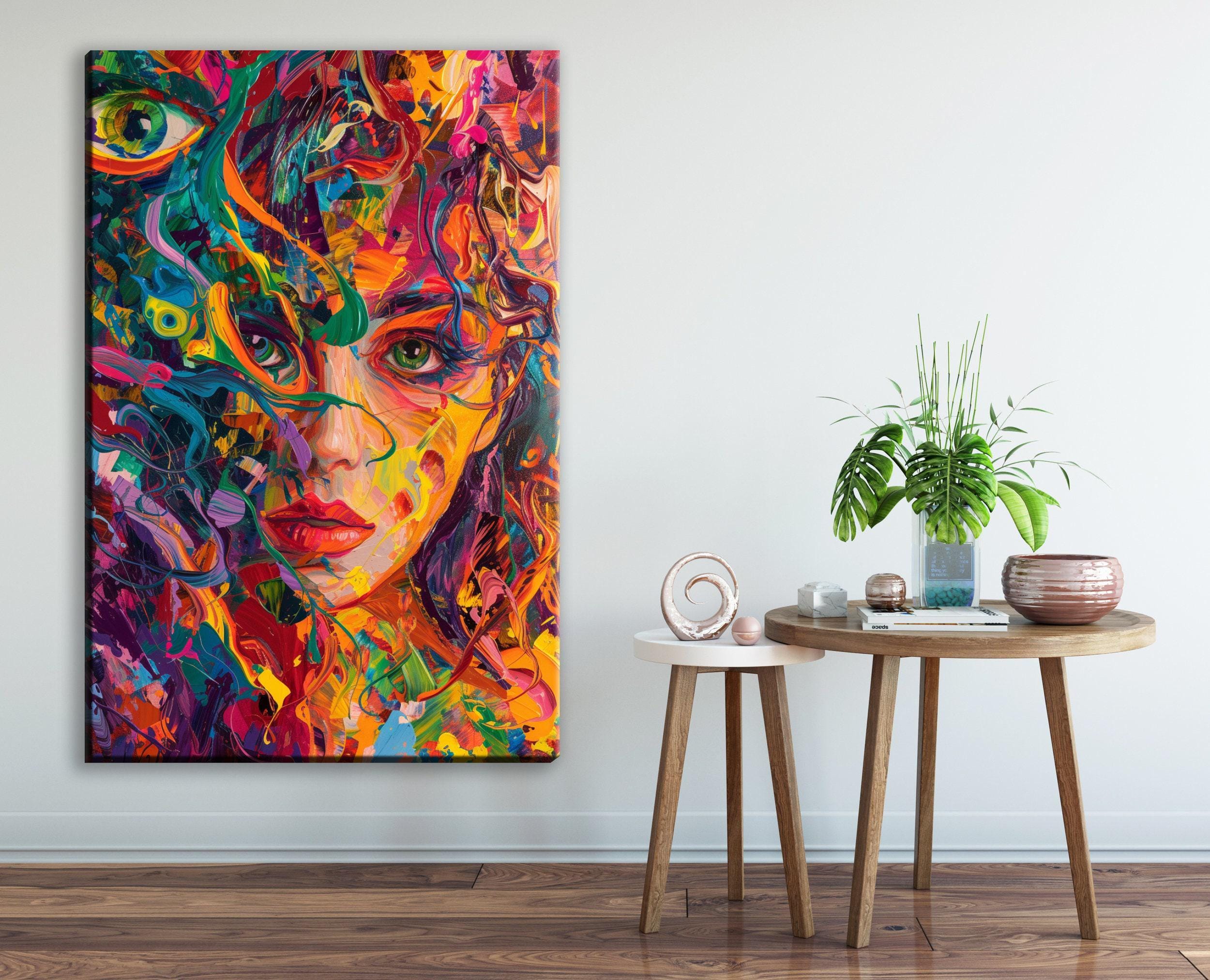 Abstract Colorful Wall Art – Extra Large Canvas Art | Gallery Wrapped Canvas, Ready to Hang